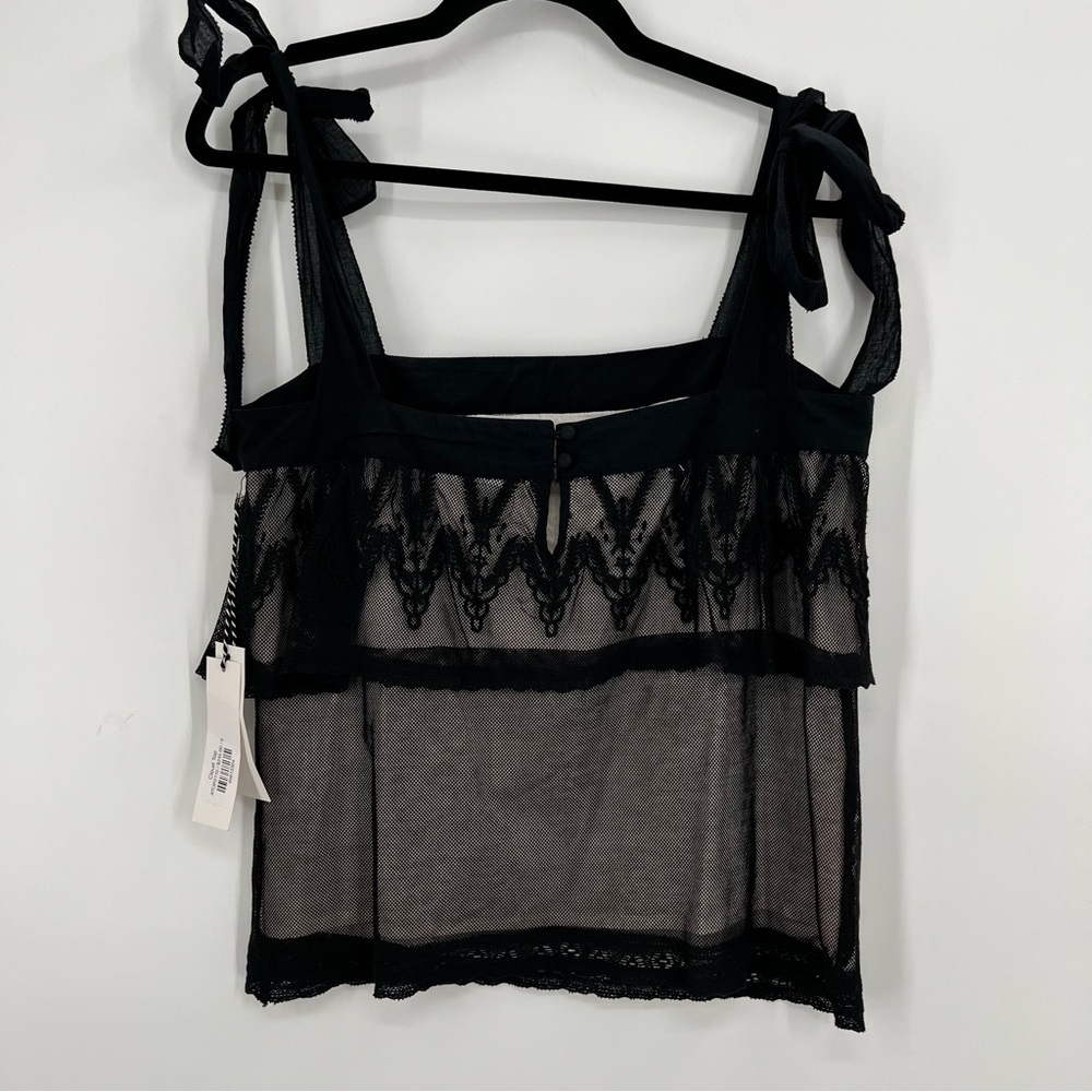 NWT St.Roche Cloud Top Floral Lace Blouse Top Tie Strap Layered Gothic 6 - Picture 6 of 10